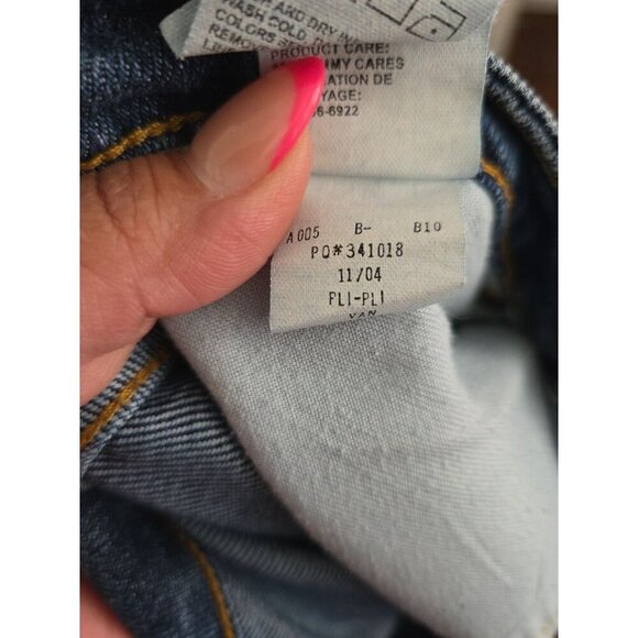 Tommy Hilfiger Blue Jeans Women's Sz 8 Hipster Rolled Cuffs Straight Leg Vintage - Picture 6 of 8